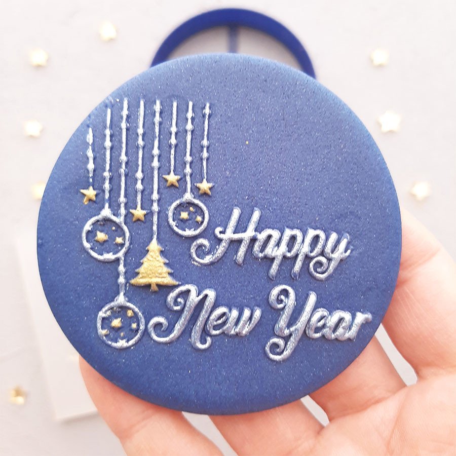 Happy New Year-1 Kabartma Baskı