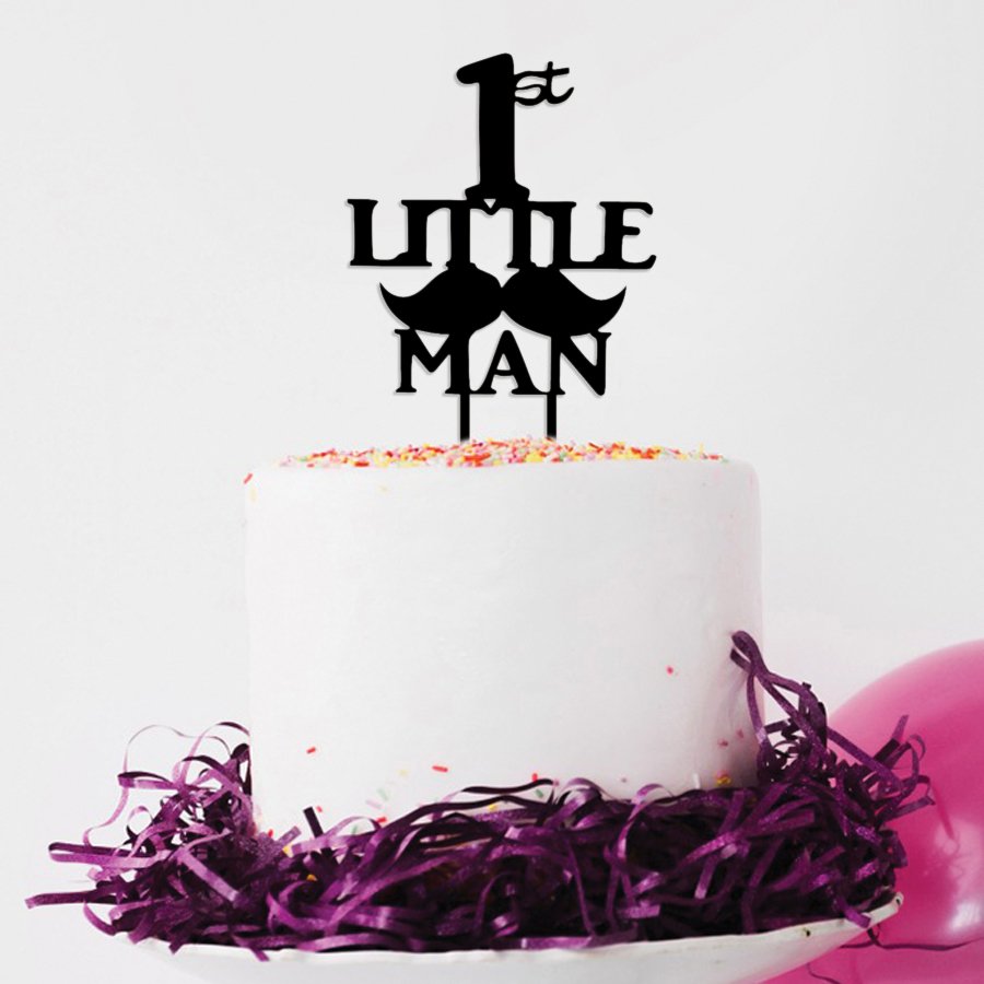 1st Little Man - Pasta Süsü Cake Topper