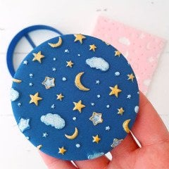 Yıldızlı Gökyüzü Doku Kabartma Baskı