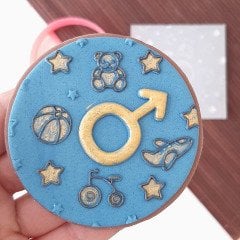 Erkek Bebek Doku Kabartma Baskı