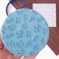 Bebek Tema Doku Kabartma Baskı