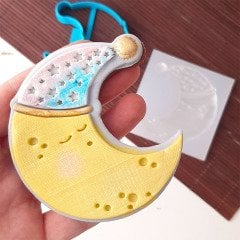 Uykucu Ay Kabartma Baskı Set