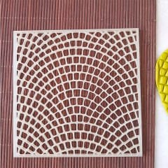 Arnavut Kaldırım Zemin Şablon - 1 Kabartma Doku Baskı