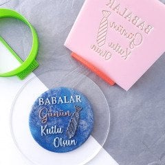 Babalar Günün Kutlu Olsun Kabartma Baskı