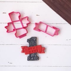 Banner'lı 1 Rakam Kurabiye Kalıbı