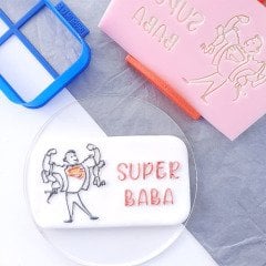 Süper Baba Kabartma Baskı