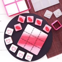 Tic Tac Toe (XO) Set Sevgililer Günü Kabartma Baskı