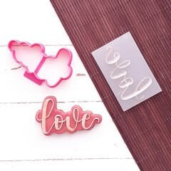 Love Set - 4 Sevgililer Günü Kabartma Baskı