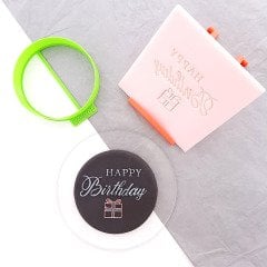 Happy Birthday-2 Kabartma Baskı