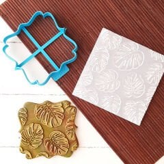 Monstera Yaprak Kurabiye Kabartma Baskı Kalıbı