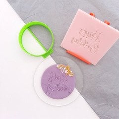 Happy Birthday-10 Kabartma Baskı