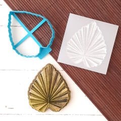 Palmiye Yaprak Kurabiye Kabartma Baskı Kalıbı Set