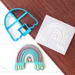 Gökkuşağı-2 Kurabiye Kabartma Baskı Kalıbı Set