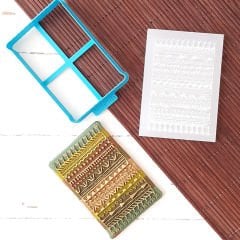 Boho Kilim Kurabiye Kabartma Baskı Kalıbı Set