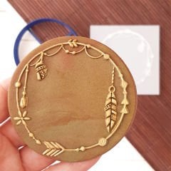 Boho Çerçeve Kurabiye Kabartma Baskı Kalıbı
