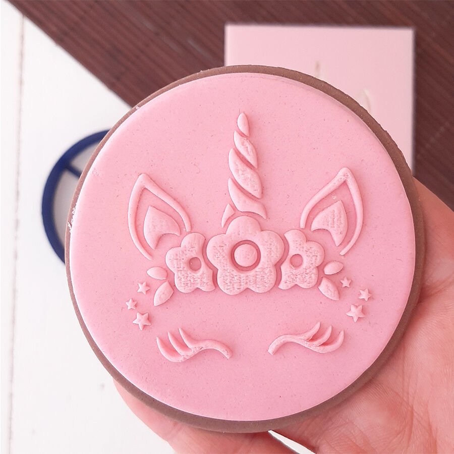 Çiçek Unicorn Kabartma Baskı