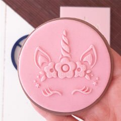 Çiçek Unicorn Kabartma Baskı