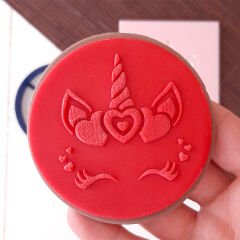 Kalp Unicorn Kabartma Baskı