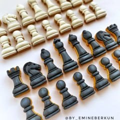 Satranç Taşları Kesici Set Kurabiye Kalıbı