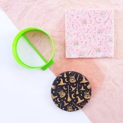 Cadı Doku Kurabiye Kabartma Baskı Kalıbı