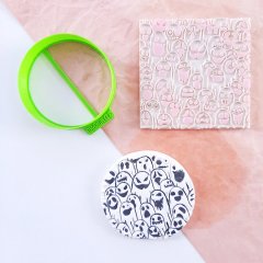 Hayaletler Topluluğu Doku Kurabiye Kabartma Baskı Kalıbı