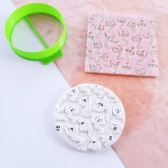 Sevimli Hayaletler Doku Kurabiye Kabartma Baskı Kalıbı