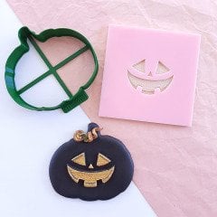 Balkabağı Suratı-2 Kurabiye Kabartma Baskı Kalıbı