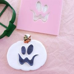 Balkabağı Suratı-4 Kurabiye Kabartma Baskı Kalıbı