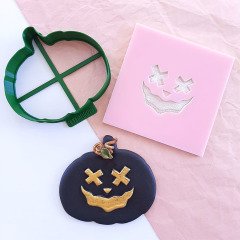 Balkabağı Suratı-5 Kurabiye Kabartma Baskı Kalıbı