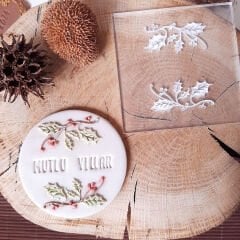 Çobanpüskülü Çelenk Çerçeve Kabartma Baskı