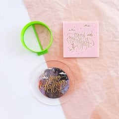 Happy Halloween-1 Kurabiye Kabartma Baskı Kalıbı