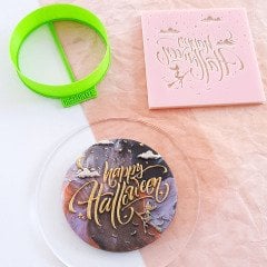 Happy Halloween-1 Kurabiye Kabartma Baskı Kalıbı