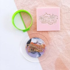 Happy Halloween-2 Kurabiye Kabartma Baskı Kalıbı