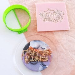 Happy Halloween-2 Kurabiye Kabartma Baskı Kalıbı