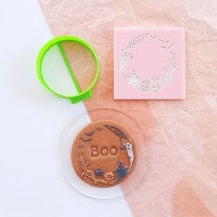 Cadılar Bayramı Çerçeve Kurabiye Kabartma Baskı Kalıbı