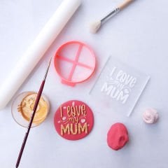 I Love My Mum Kabartma Baskı
