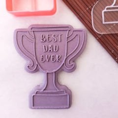 Best Dad Ever 2 Kurabiye Kabartma Baskı Set