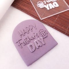Happy Father's Day Kurabiye Kabartma Baskı