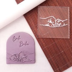 Baba Çocuk El Kurabiye Kabartma Baskı