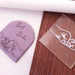 Baba Çocuk El Kurabiye Kabartma Baskı