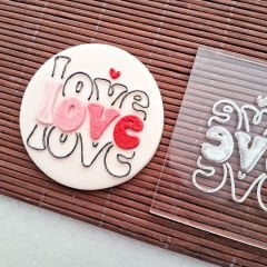 Love - 5 Sevgililer Günü Kabartma Baskı