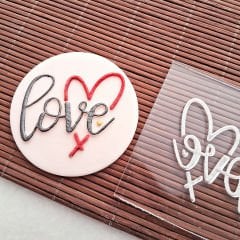 Love - 6 Sevgililer Günü Kabartma Baskı