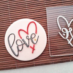 Love - 6 Sevgililer Günü Kabartma Baskı