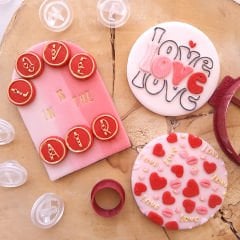 Mini Kalpler Alfabe Kabartma Baskı Set