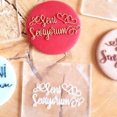 Seni Seviyorum - 4 Kabartma Baskı