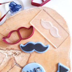 Baba Bıyık Kurabiye Kabartma Baskı Set