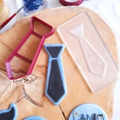 Baba Kravat Kurabiye Kabartma Baskı Set