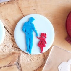 Baba-Kız - 3 Kabartma Baskı