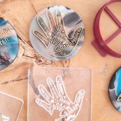 Baba - Çocuk El Kabartma Baskı