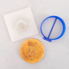 Ayçiçeği Kurabiye Kabartma Baskı Kalıbı